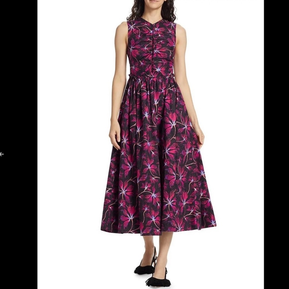 NWT ULLA JOHNSON Zinnia midi dress Sz 14